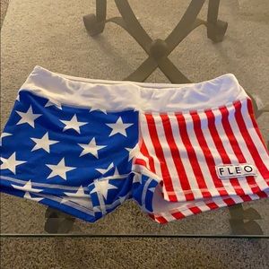 Fleo American flag shorts